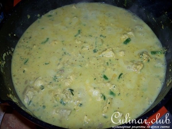 Имбирная курица в кокосовом молоке