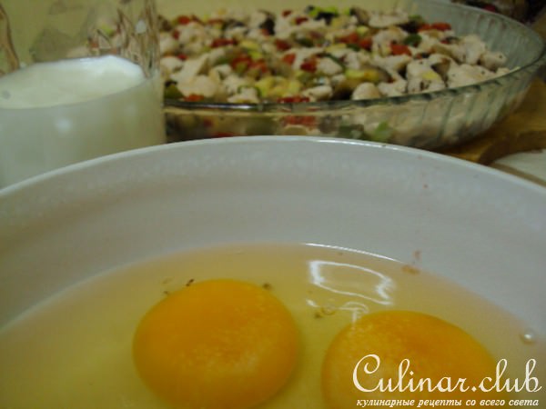 Страта с курицей и овощами (дуэль)
