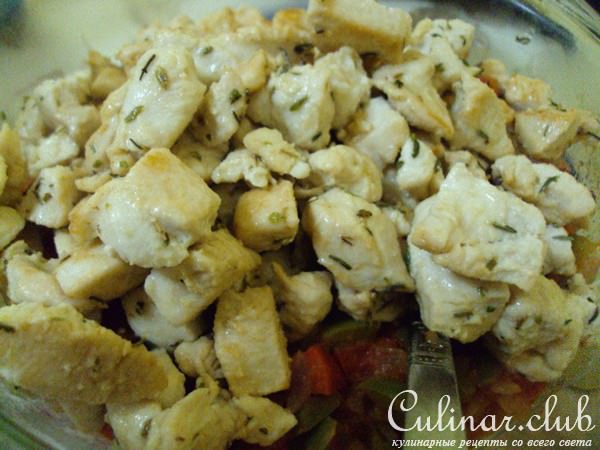 Страта с курицей и овощами (дуэль)