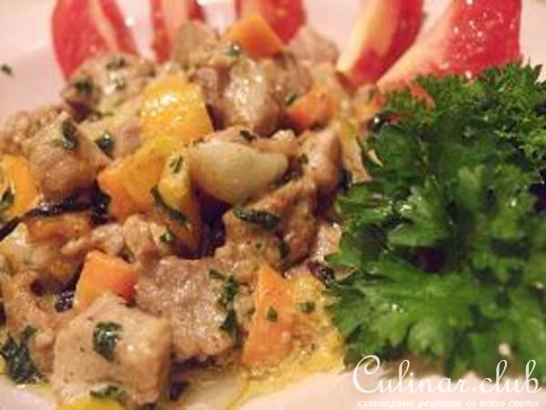 Филе индейки с овощами