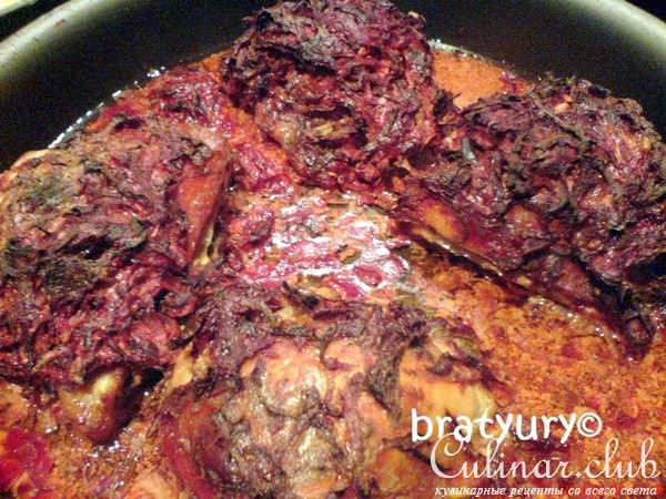 Красная курица, она же "Purple chicken" - рецепт для моего друга elitna