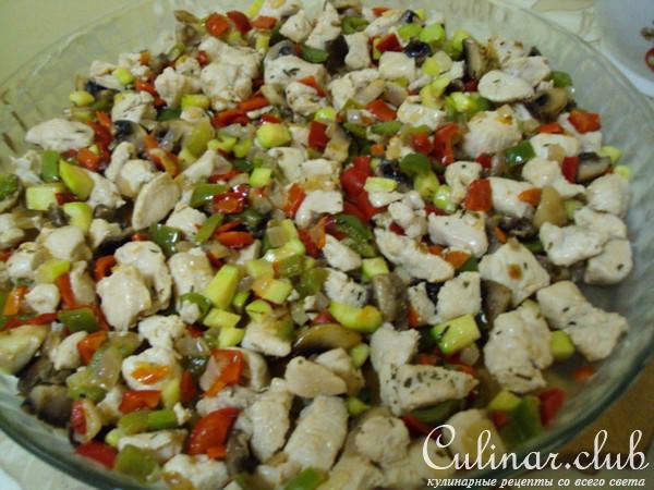 Страта с курицей и овощами (дуэль)