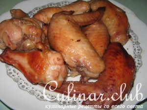 Крылышки куриные в медовой глазури