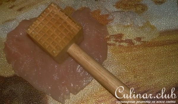 Рулетики из куриного филе с овощами