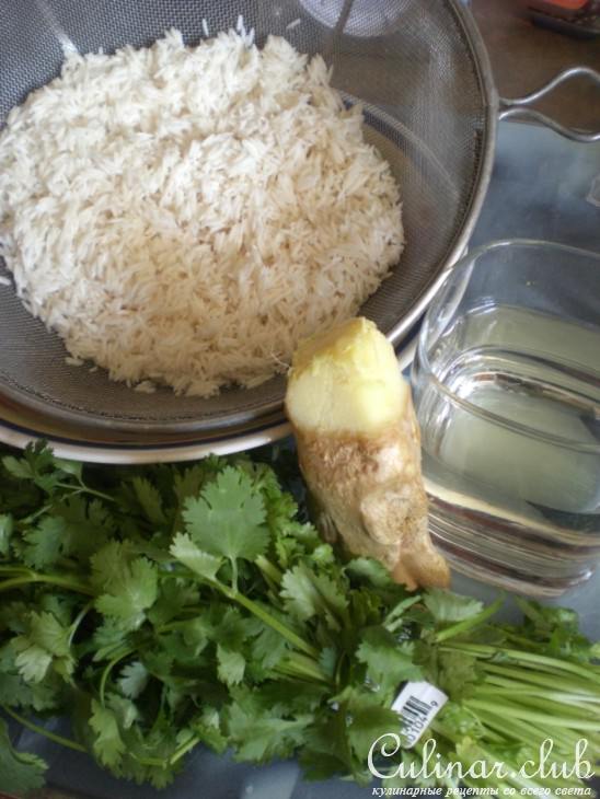 Курочка с рисом с шафрановым молоком и кориандром 