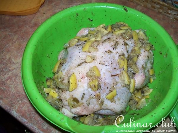 Курица с солеными лимонами