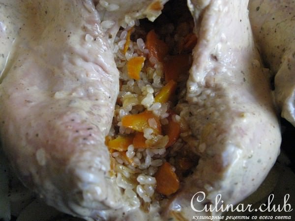 Индейка фаршированая рисом и овощами