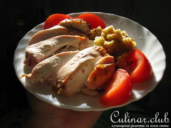 Пряная курица с апельсинами 