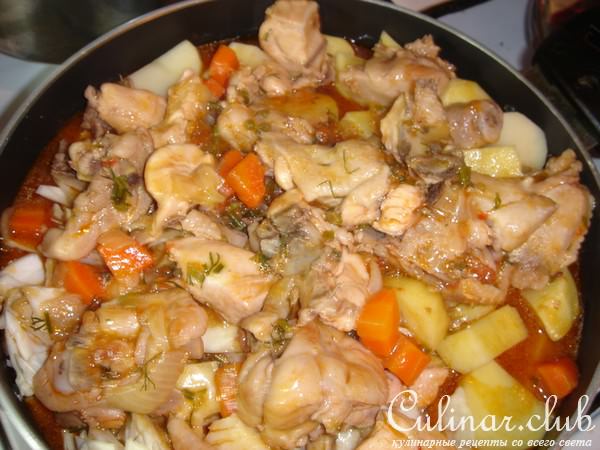 Овощное рагу с курицей