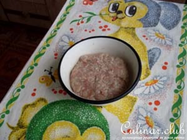 Биточки из куриного фарша с грибным соусом