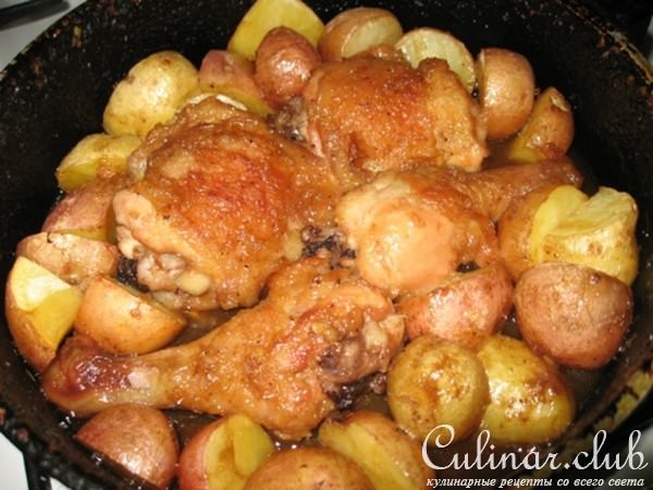 Запеченные куриные ножки с кленовым сиропом