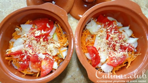 Горшочки с ароматной куриной гречкой