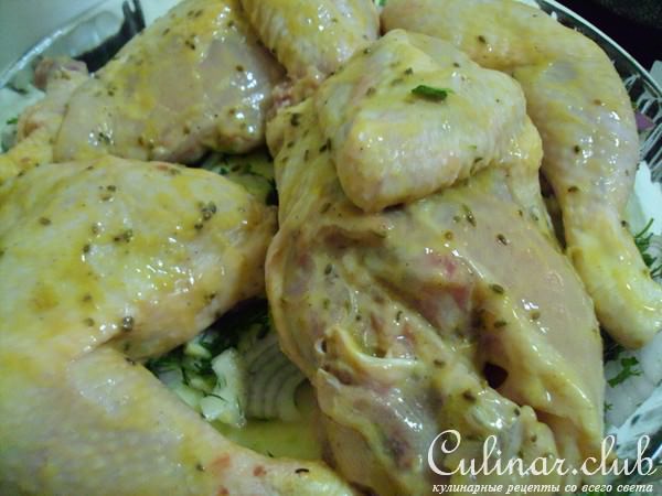 Медовая курочка с яблоками