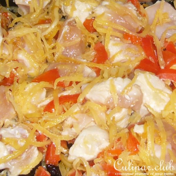 Куриные грудки с репой в сметане