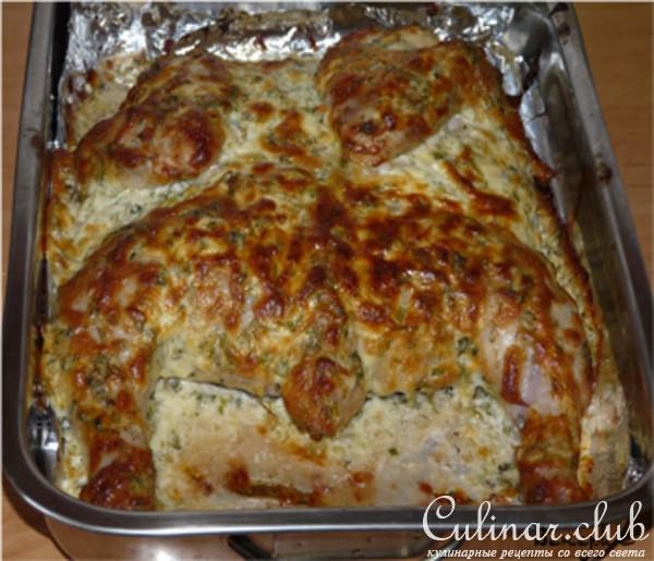 Курица под сырной "шубкой"