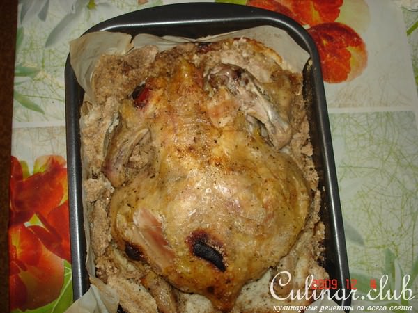курица в соли(способ приготовления)