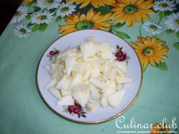 Куриная печень с яблочной подливкой