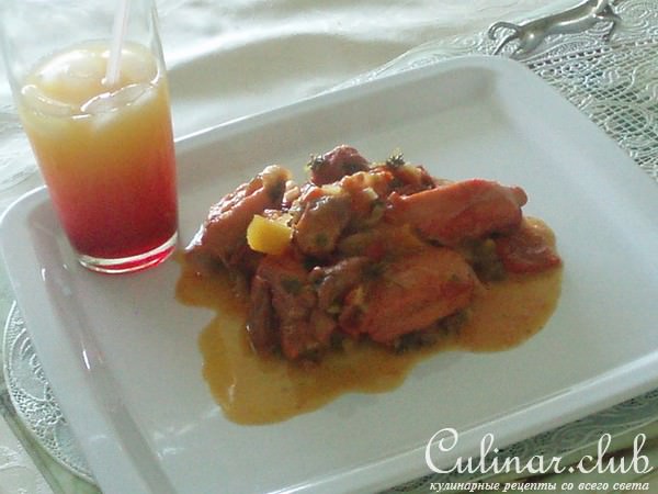 Tequila sunrise chicken, или Восход солнца с текилой и курочкой