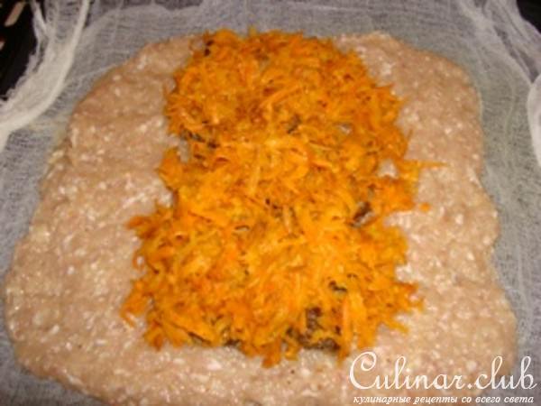 Куриный рулет с печенью
