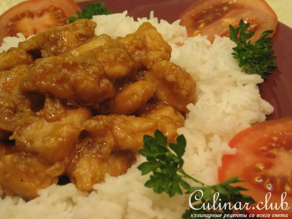 Курица в кунжуте