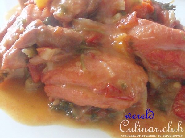 Tequila sunrise chicken, или Восход солнца с текилой и курочкой