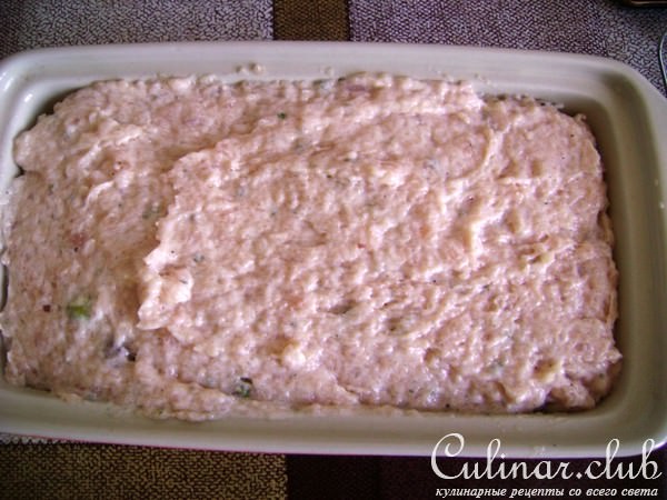 Террин куриный сливочный «Белоснежка» и очень вкусный овощной гарнир к нему.
