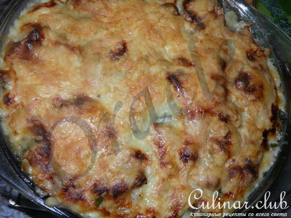 Филе куриное с яблоками запеченное в духовке под сырной корочкой