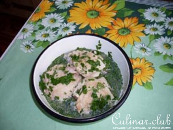 Курица в яично-сметанной заливке