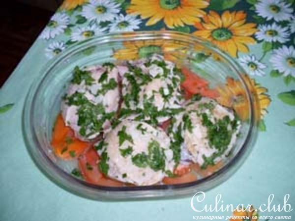Курица в яично-сметанной заливке