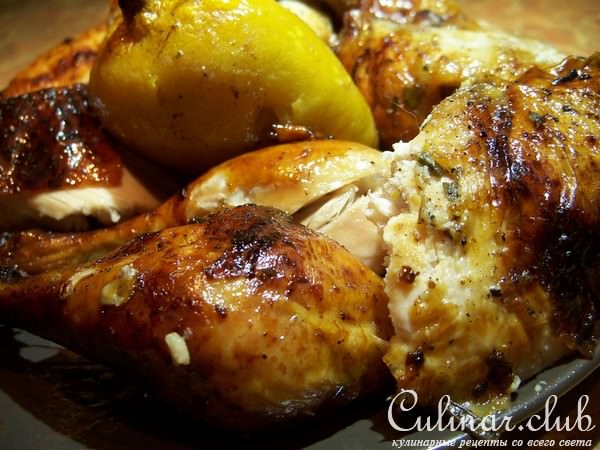 Курица с солеными лимонами