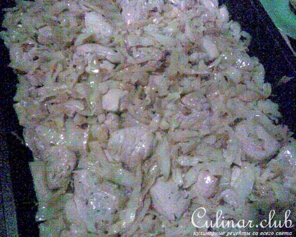 Куриная грудка, запеченная в сливках с капустой