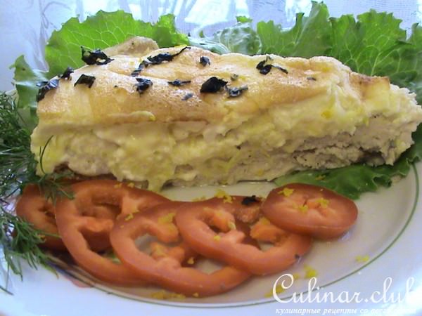 Куриное филе под апельсиново-белковой шубкой.