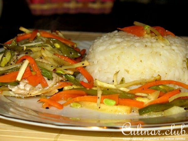 Куриная грудка с овощами в пергаменте