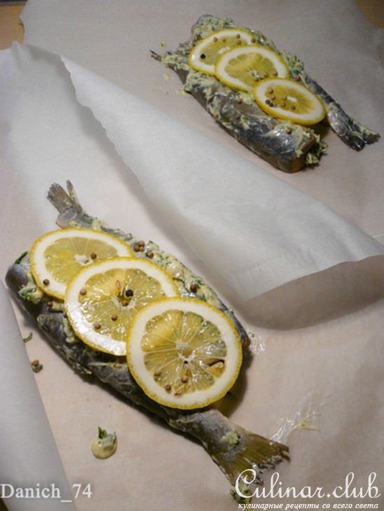 Голец en papillote