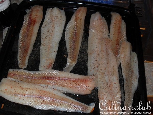рыбное филе с папайя