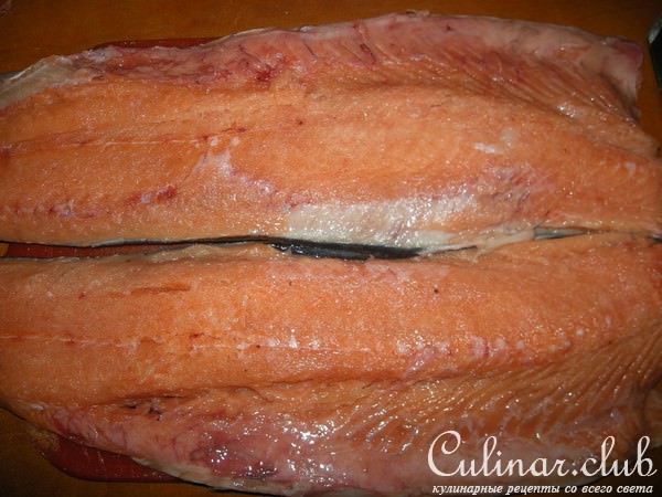 Печеная сёмга с черри и базиликом