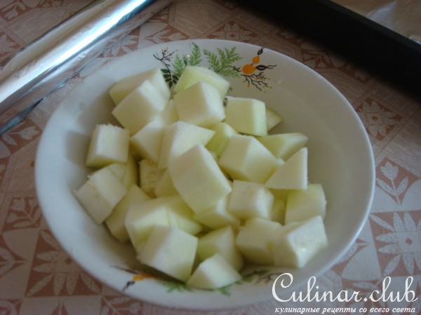 Рыба в фольге с кабачком
