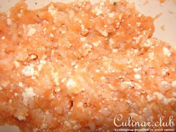 Котлетки из сёмги с творогом и рисом "Для доченьки"
