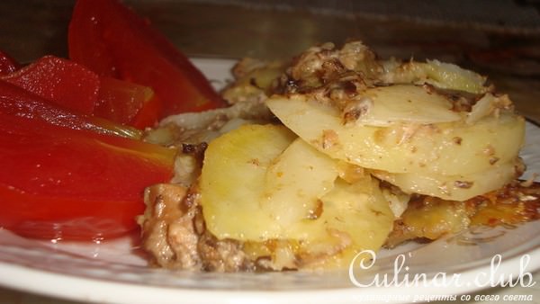 Картофель, запеченный с консервой
