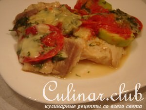 Рыба теляпия с кабачками в микроволновке