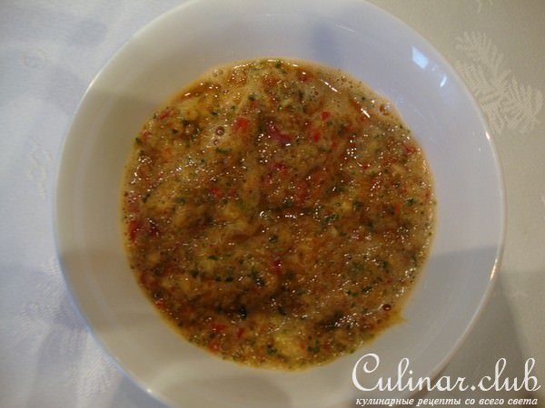 Пикантная форель с грибами,мятой и имбирно-лимонным соусом