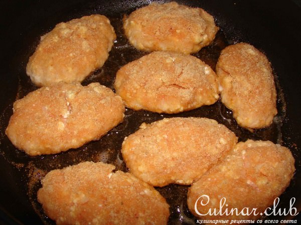 Котлетки из сёмги с творогом и рисом "Для доченьки"