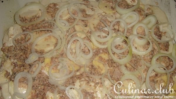 Картофель, запеченный с консервой