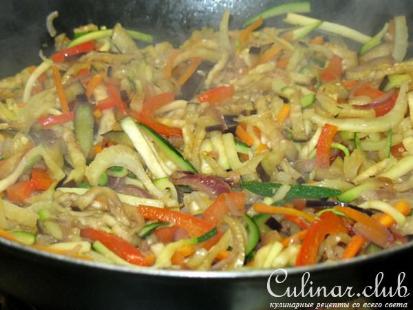 Запечёная форель с маринованными овощами(Trotelle al forno e ortaggi in caprione)