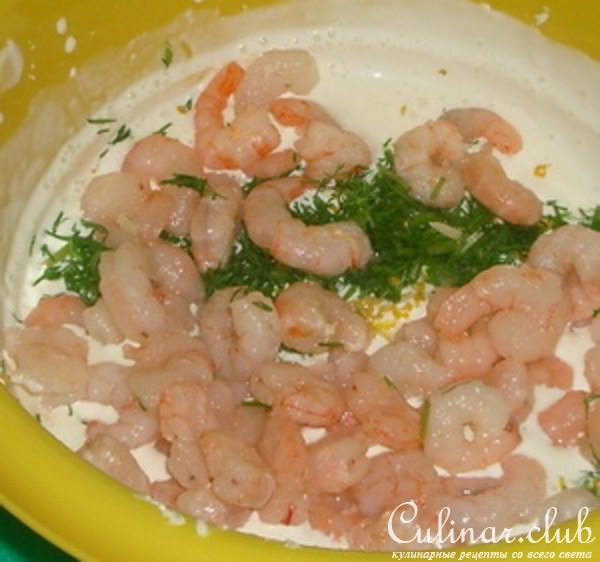 Камбала, фаршированная креветками и сыром