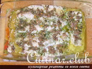 Филе белой рыбы под соусом из анчоусов