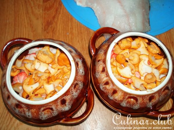 судак приготовленный в горшочке...