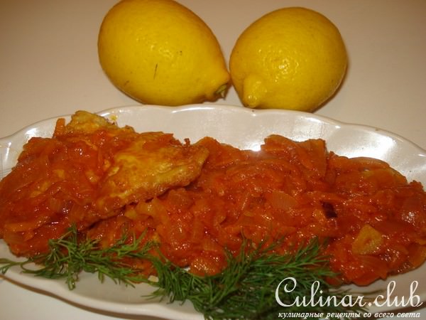 Морской язык под маринадом