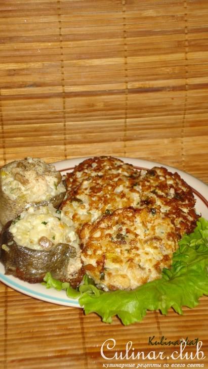 Котлетки и рулетики рыбные с кальмаром