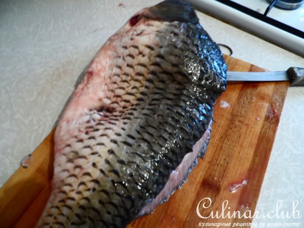 Карп фаршированный гречкой и грибами.(не проходите мимо)